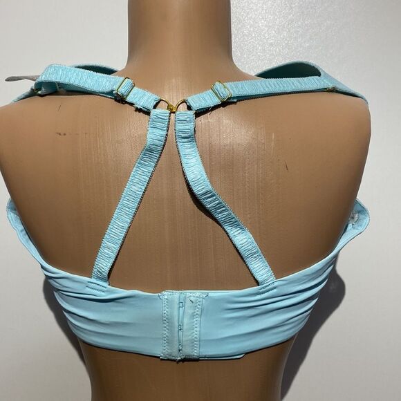 Teal Geo Mesh Push Up Bra by Secret Treasures Size 40DD - Picture 6 of 12